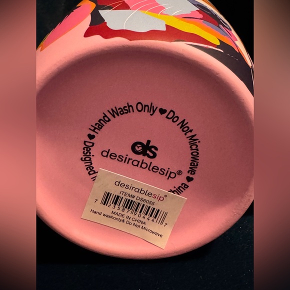 Soft Touch Beagle Ombre Multicolor Pink Stained Glass Coffee Mug DesirableSip - Picture 4 of 5